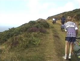 The coast path continues along Heddon's Mouth Cleave